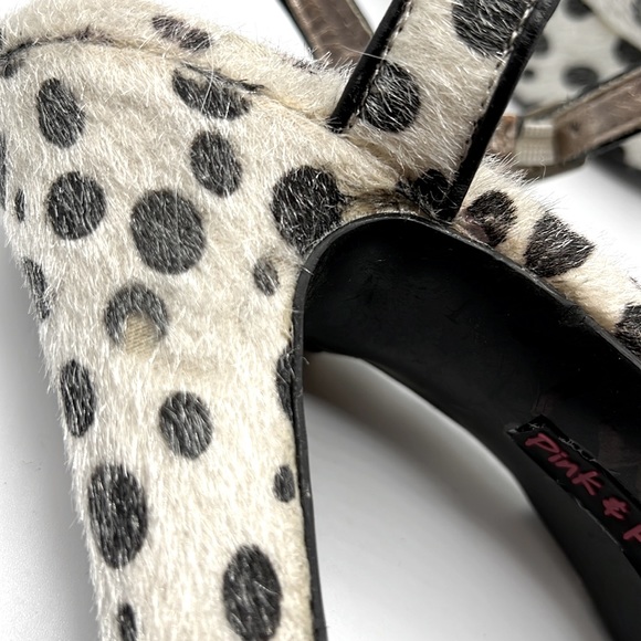 Funky B/w Polka dot platform heels - Picture 9 of 9